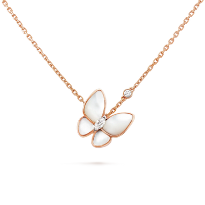 [vivabelle]BUTTERFLY MOP DIAMOND NECKLACE