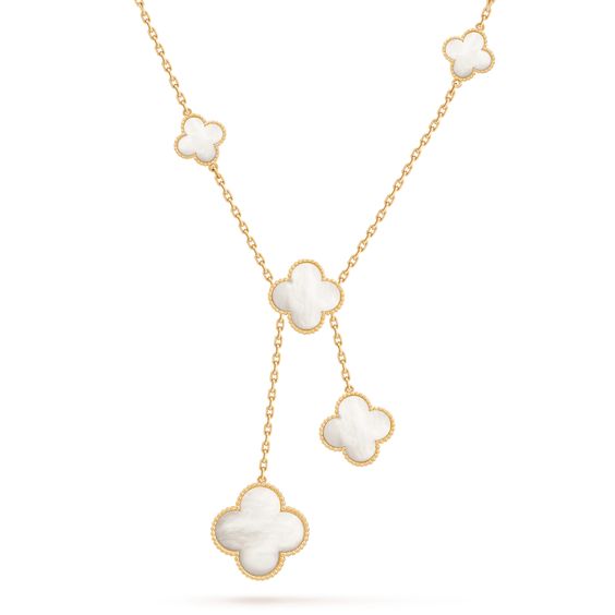 [vivabelle]CLOVER MOTHER OF PEARL NECKLACE 6 MOTIF