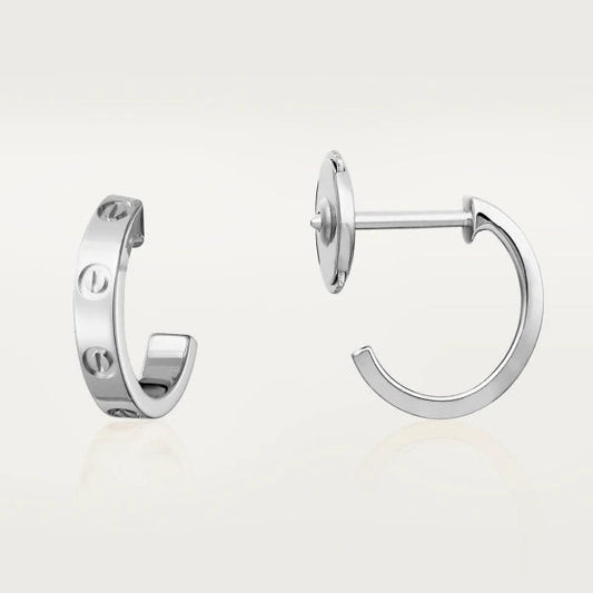 [vivabelle]LOVE EARRINGS 2.65MM SILVER