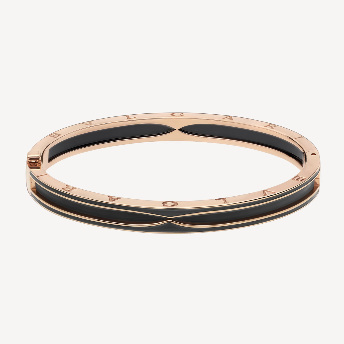 [vivabelle]ZERO 1 PINK GOLD WITH MATTE BLACK CERAMIC BRACELET