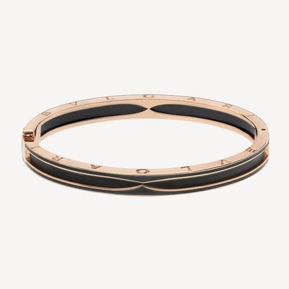 [vivabelle]ZERO 1 PINK GOLD WITH MATTE BLACK CERAMIC BRACELET