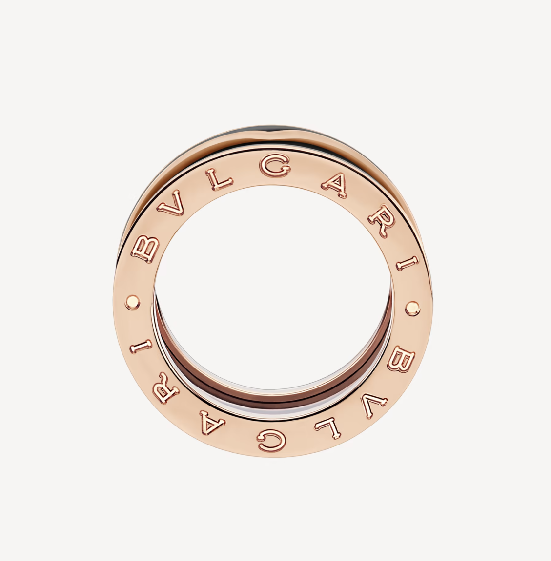 [vivabelle]ZERO 1 TWO-BAND WITH MATTE BLACK CERAMIC PINK GOLD RING