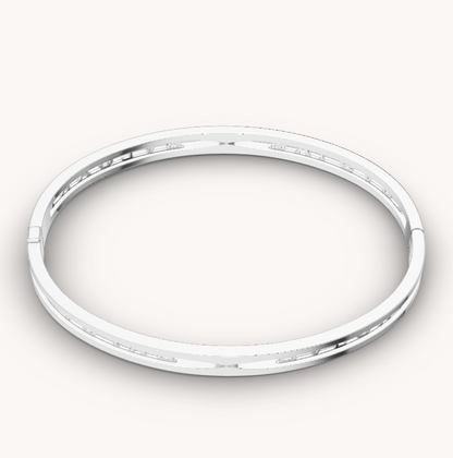 [vivabelle]ZERO 1 SPIRAL LOGO SILVER BRACELET