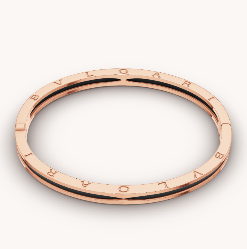[vivabelle]ZERO 1 PINK GOLD WITH BLACK CERAMIC BRACELET