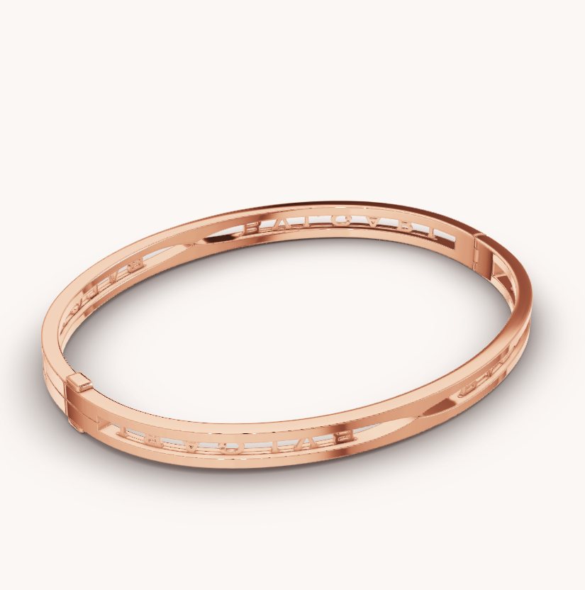 [vivabelle]ZERO 1 SPIRAL LOGO PINK GOLD BRACELET