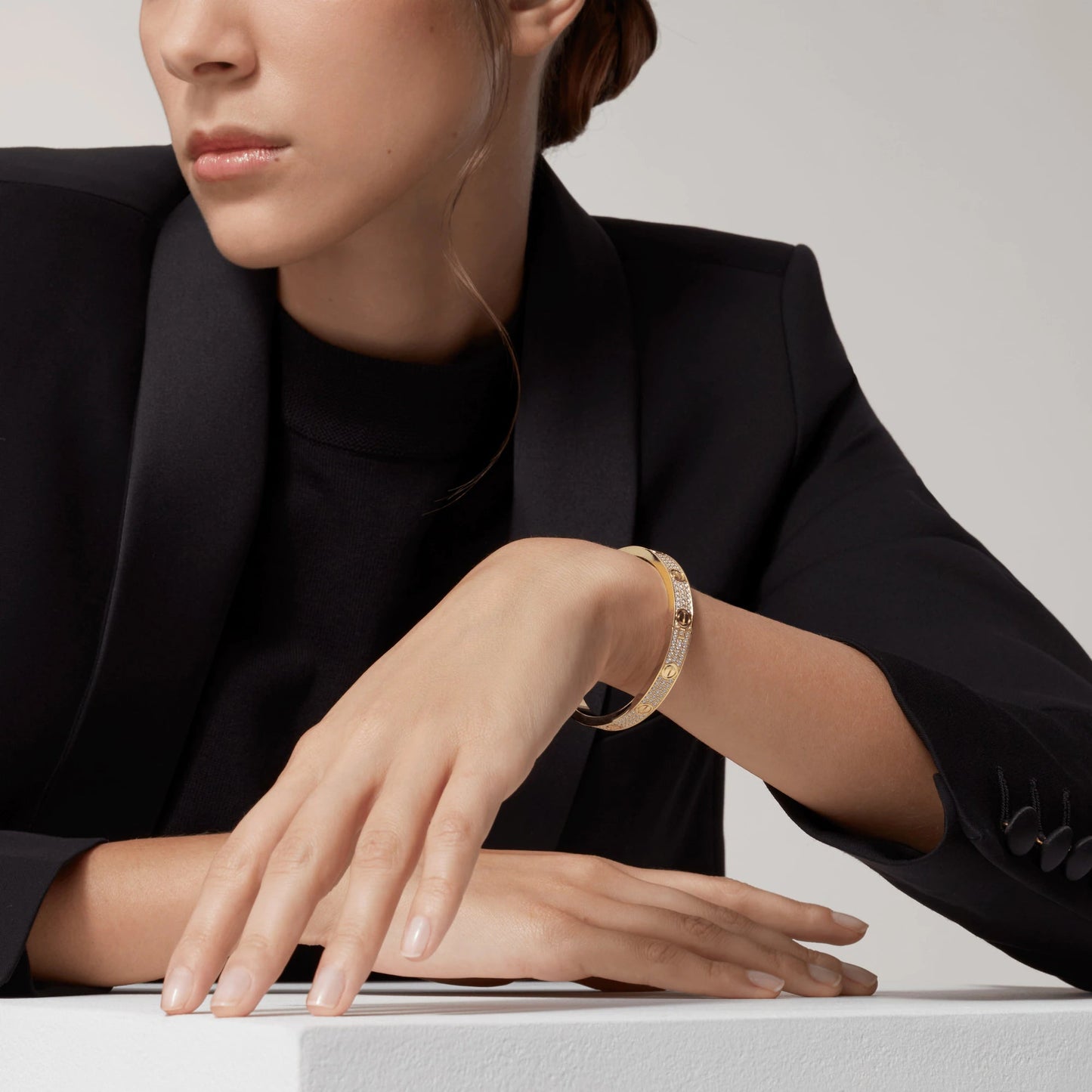 [vivabelle]LOVE BRACELET 6.1MM DIAMOND-PAVED