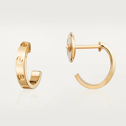 [vivabelle]LOVE EARRINGS 2.65MM PINK GOLD