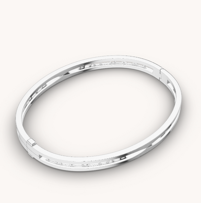 [vivabelle]ZERO 1 SPIRAL LOGO SILVER BRACELET