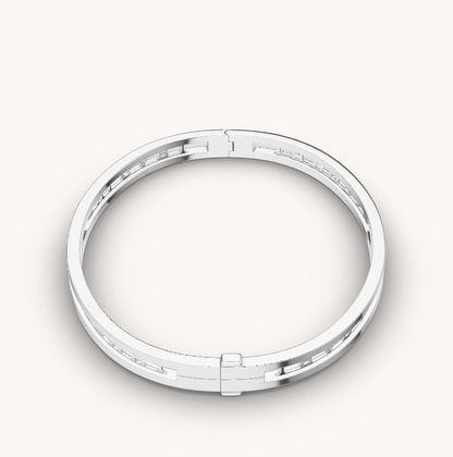 [vivabelle]ZERO 1 SPIRAL LOGO SILVER BRACELET
