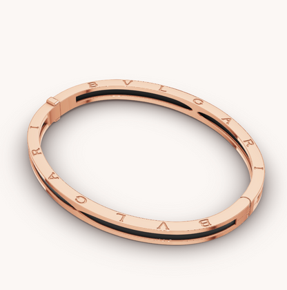 [vivabelle]ZERO 1 PINK GOLD WITH BLACK CERAMIC BRACELET