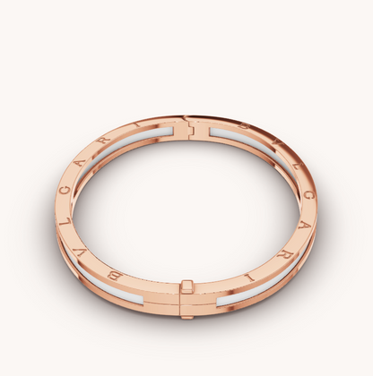 [vivabelle]ZERO 1 PINK GOLD WITH WHITE CERAMIC BRACELET