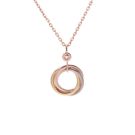 [vivabelle]TRINITY SILVER GOLD PINK GOLD NECKLACE
