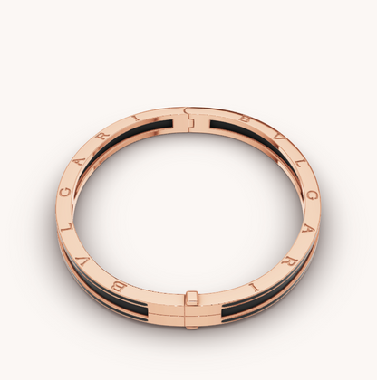 [vivabelle]ZERO 1 PINK GOLD WITH MATTE BLACK CERAMIC BRACELET
