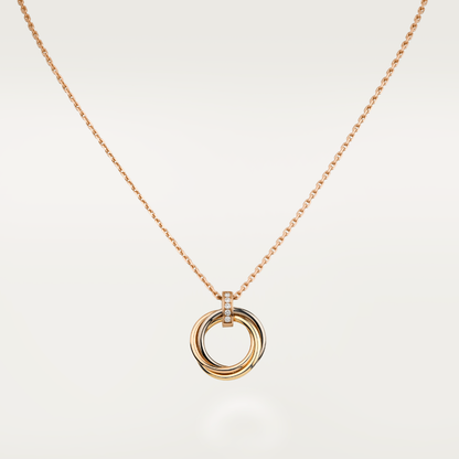 [vivabelle]TRINITY NECKLACE GOLD  DIAMONDS