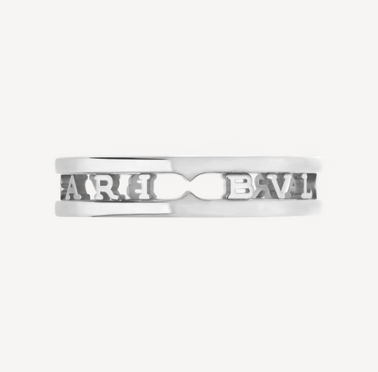 [vivabelle]ZERO 1 ONE-BAND WITH OPENWORK LOGO SPIRAL RING