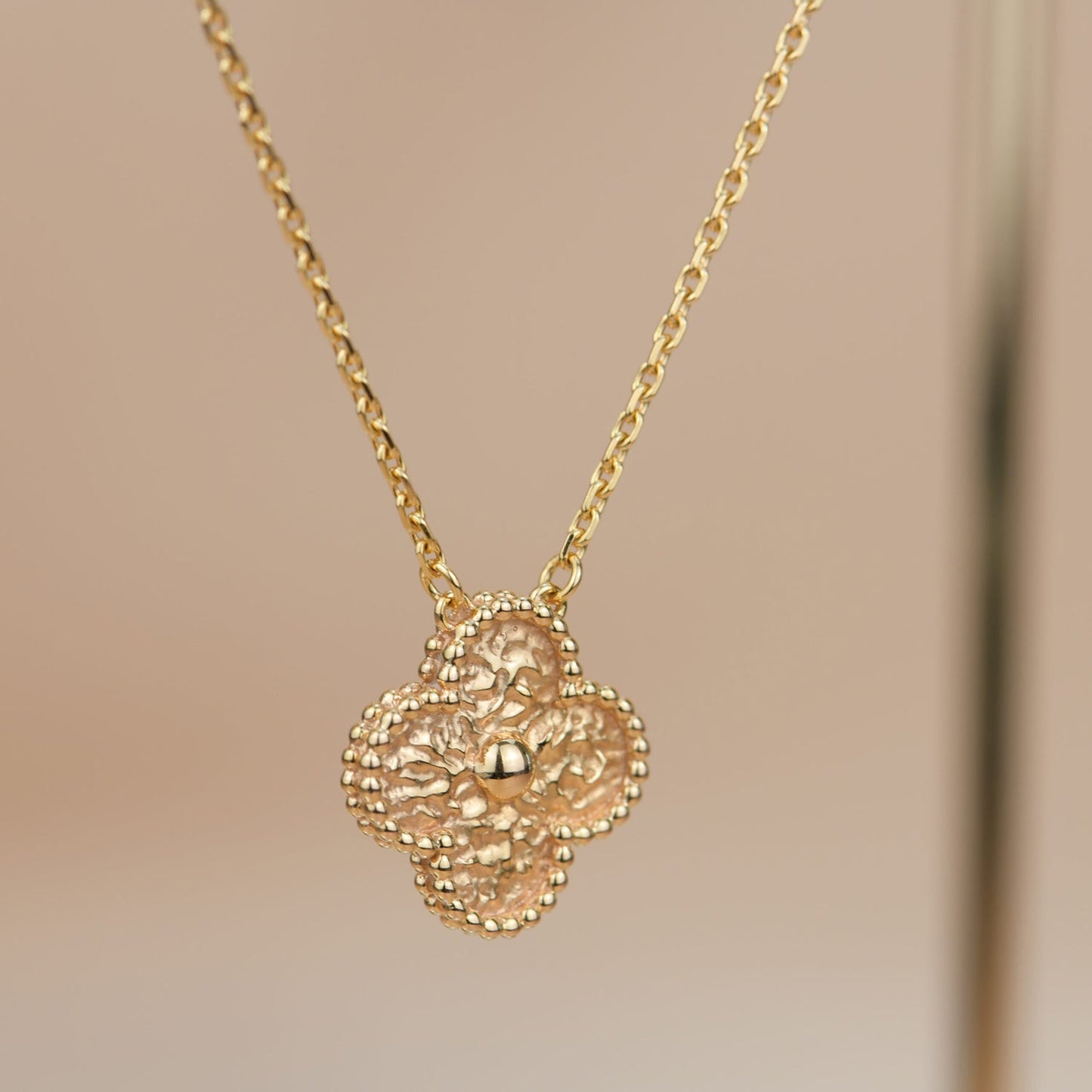 [vivabelle]CLOVER 15MM  BRONZING NECKLACE
