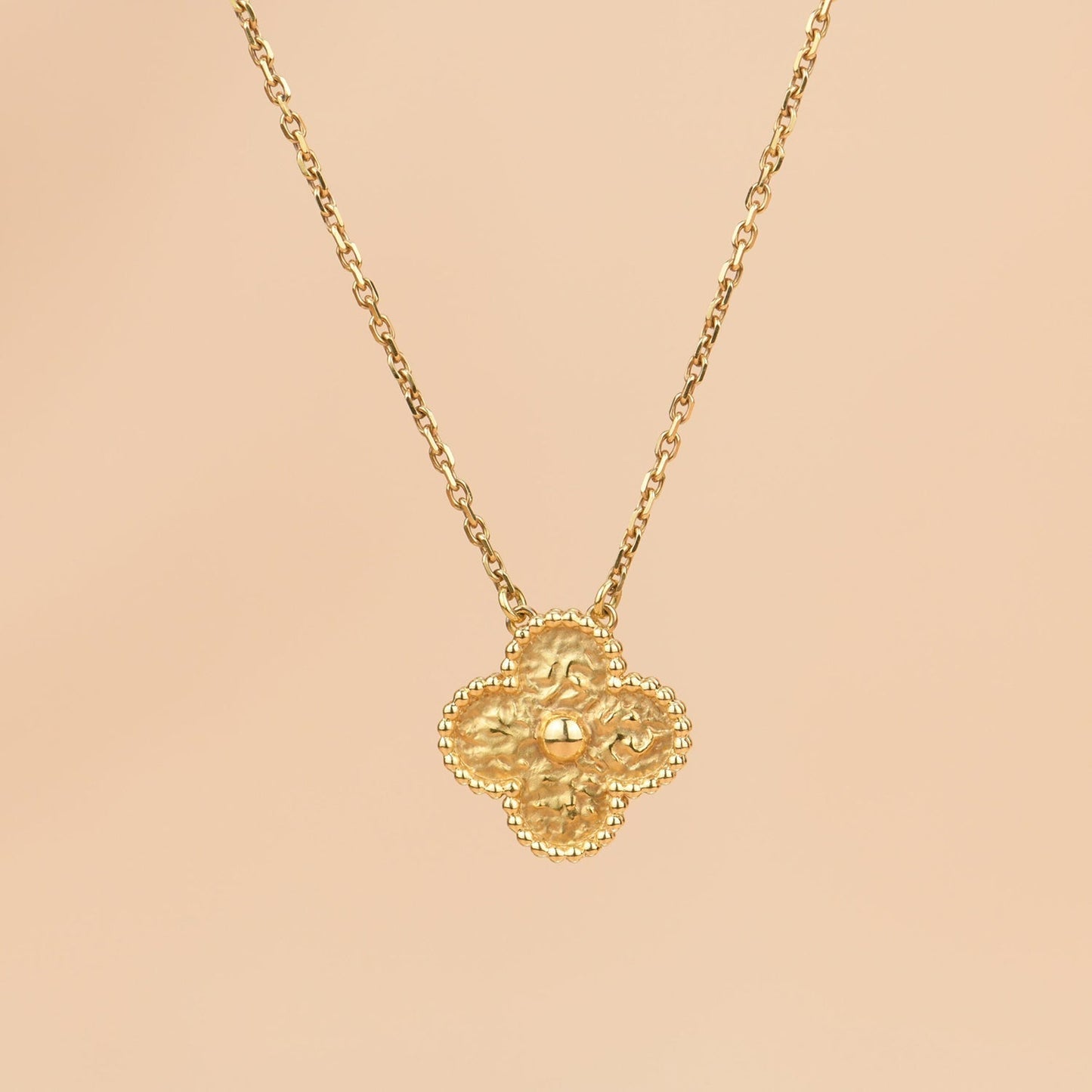[vivabelle]CLOVER 15MM  BRONZING NECKLACE