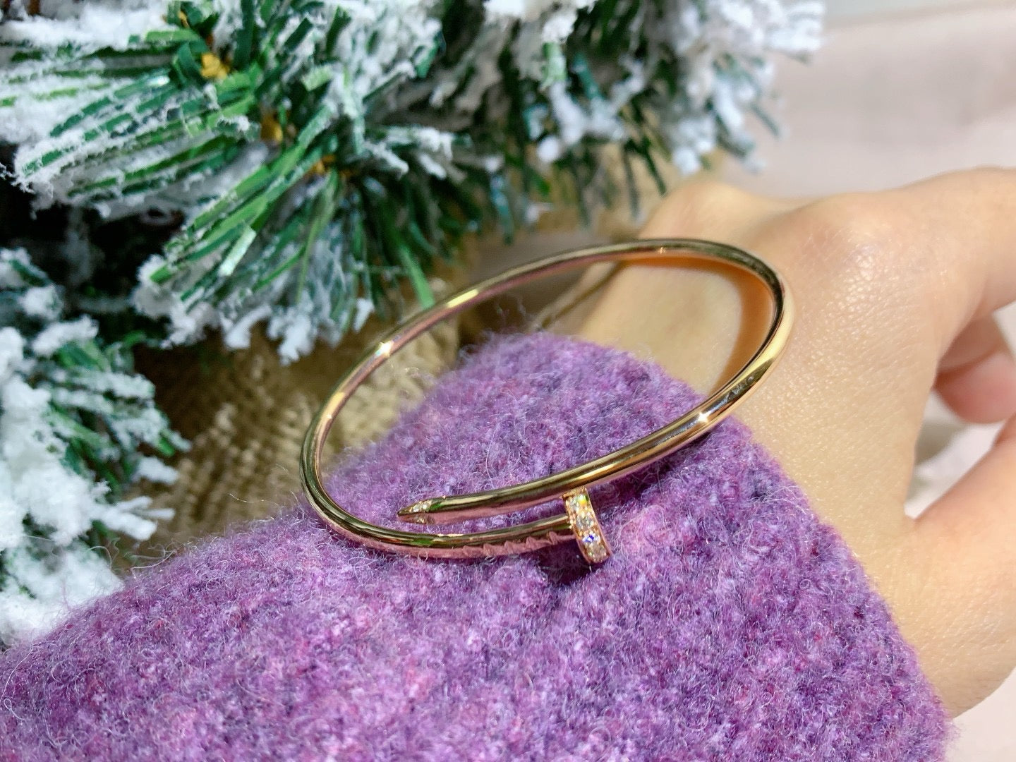 [vivabelle]JUSTE BRACELET 2.5MM DIAMONDS