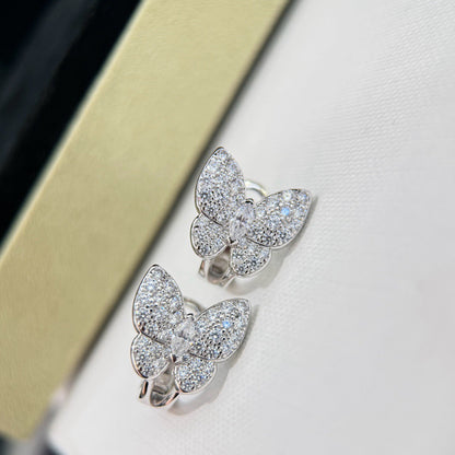 [vivabelle]BUTTERFLY ALL DIAMOND EARRINGS