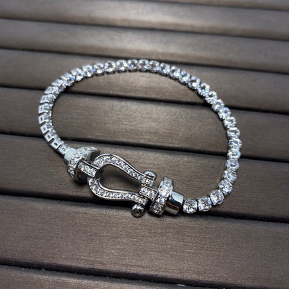 [vivabelle]FORCE  HORSESHOE  DIAMOND TENNIS BRACELET
