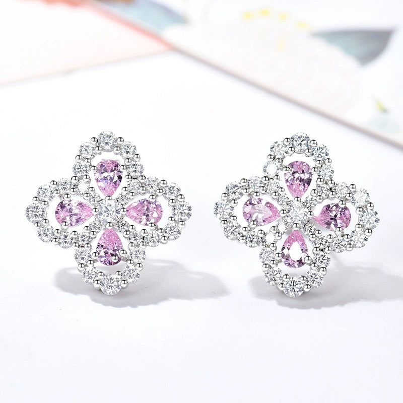 [vivabelle]LOOP EARRINGS FULL MOTIF DIAMOND 16MM