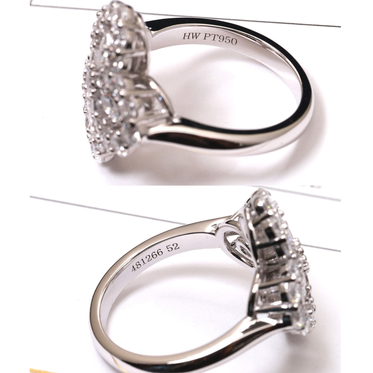 [vivabelle]LOOP RING FULL MOTIF DIAMOND 16MM SILVE