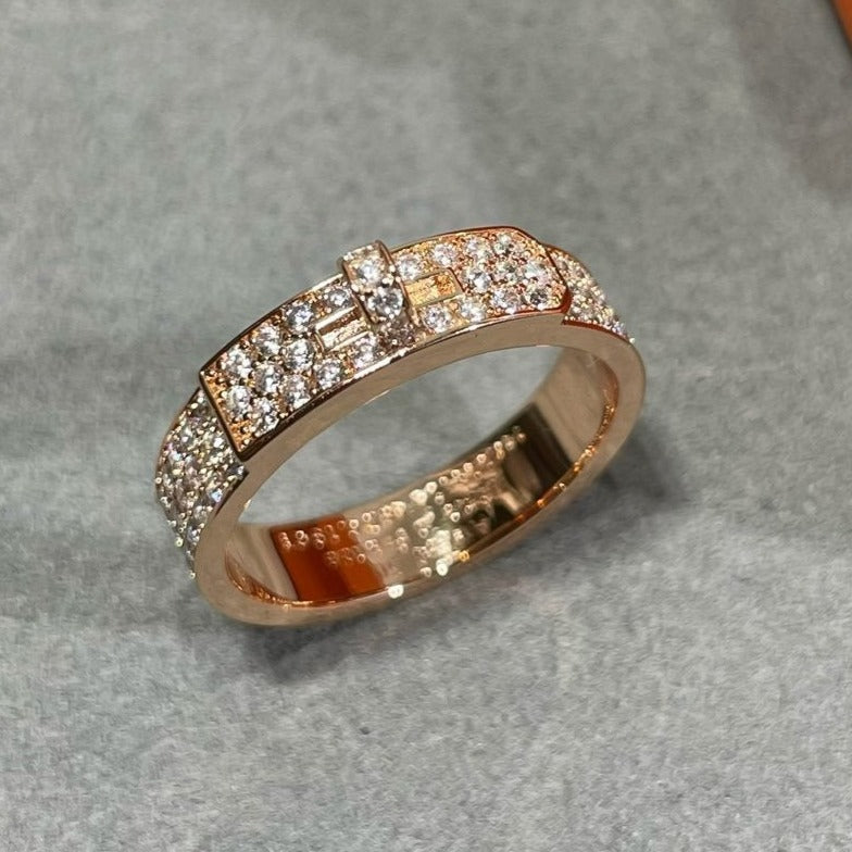[vivabelle]KELLY PINK GOLD DIAMOND RING