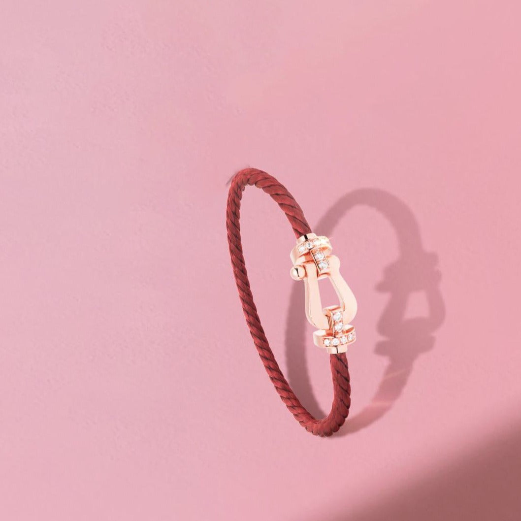 [vivabelle]FORCE 10 HALF DIAMOND PINK GOLD RED CORDERI LARGE AND MEDIUM MODEL