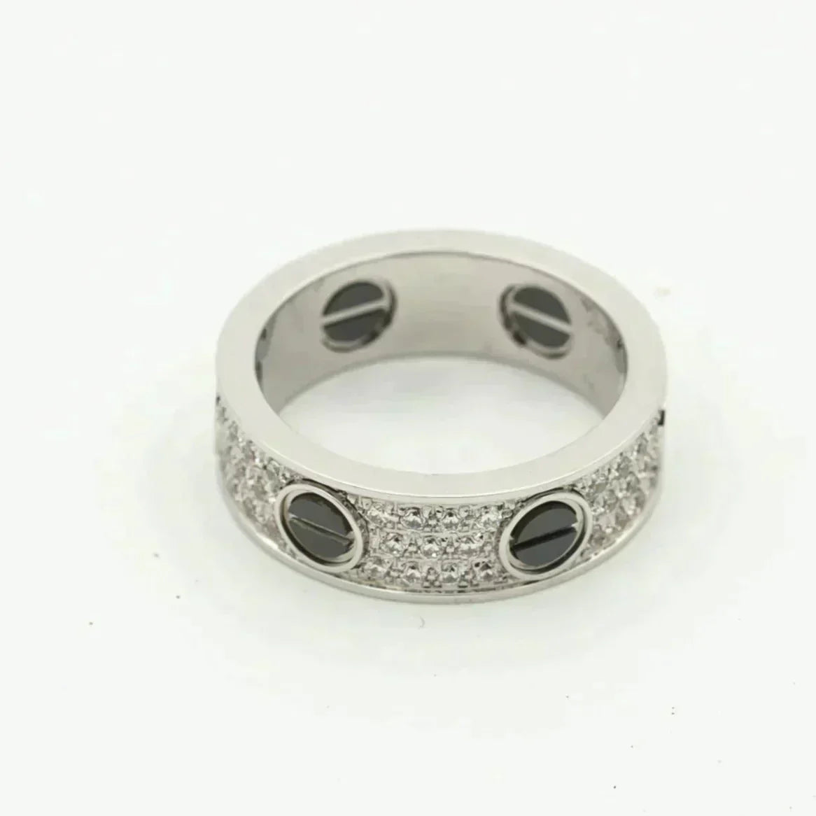 [vivabelle]LOVE RING 5.5MM DIAMONDS PAVED CERAMIC