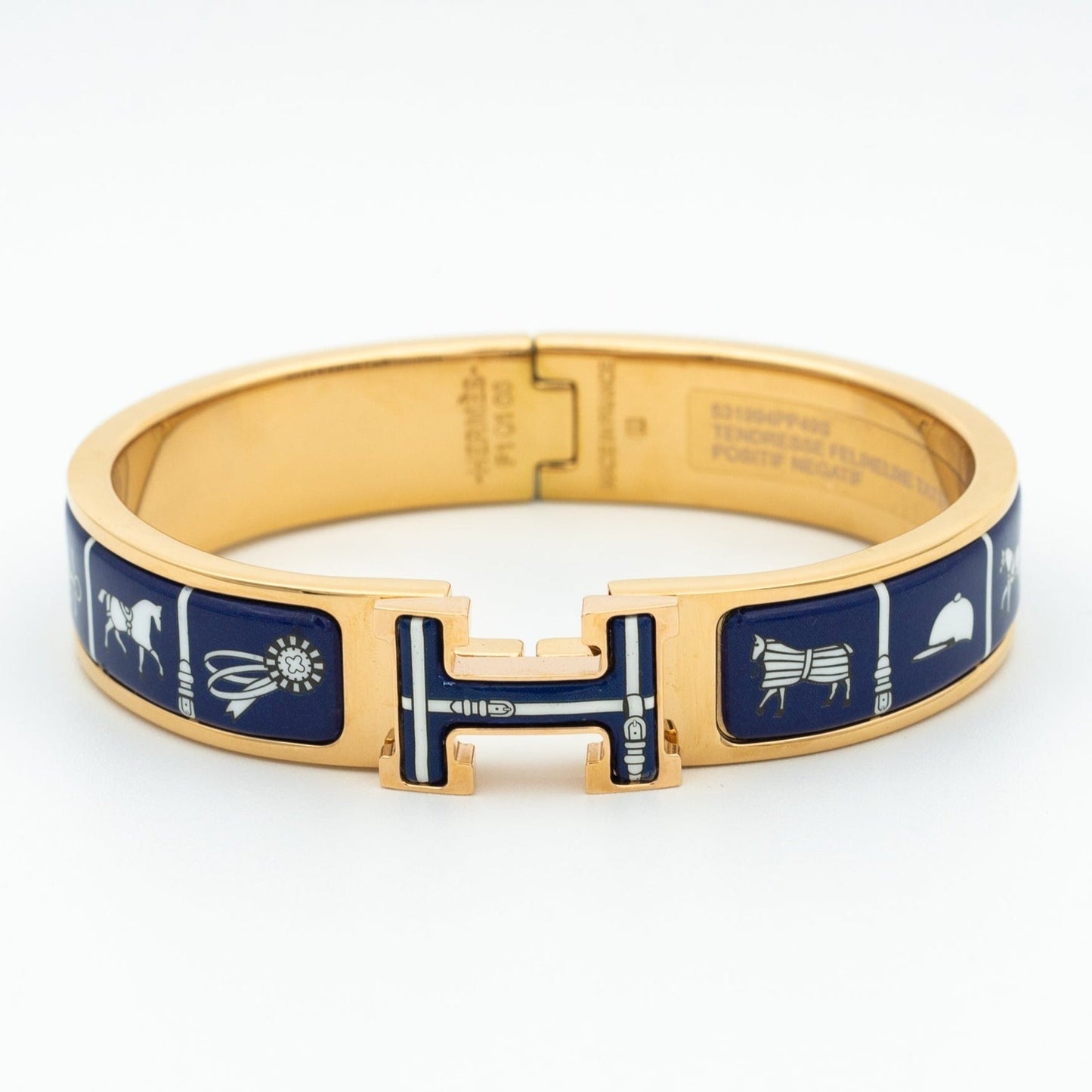 [vivabelle]H BRACELET BLUE CERAMIC