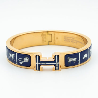 [vivabelle]H BRACELET BLUE CERAMIC