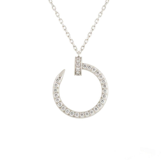 [vivabelle]JUSTE NECKLACE SILVER DIAMONDS