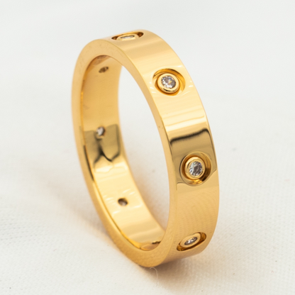 [vivabelle]LOVE RING 3.6MM 8 DIAMONDS