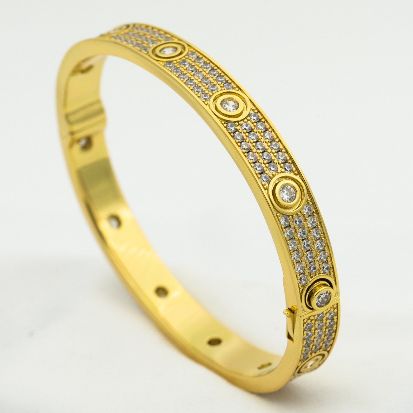 [vivabelle]LOVE BRACELET 6.1MM DIAMOND-PAVED 10 BIG DIAMONDS