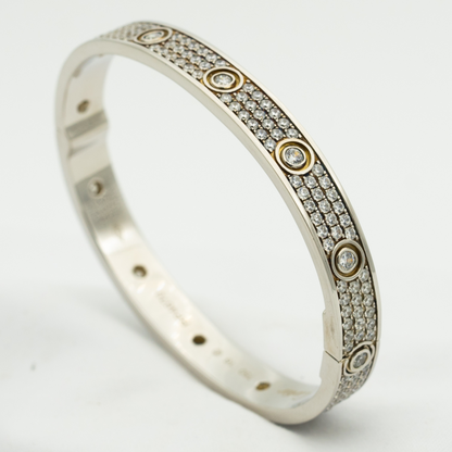 [vivabelle]LOVE BRACELET 6.1MM DIAMOND-PAVED 10 BIG DIAMONDS