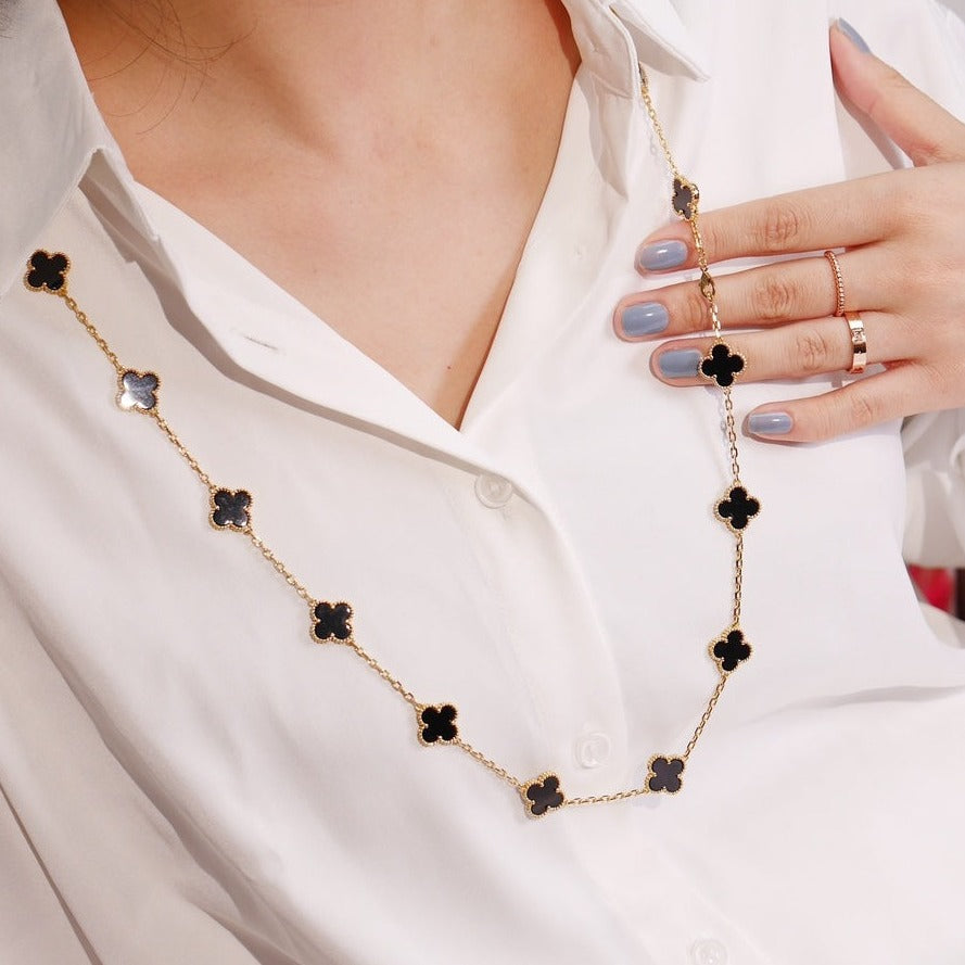 [vivabelle]CLOVER 20 MOTIFS ONYX ROSE GOLD