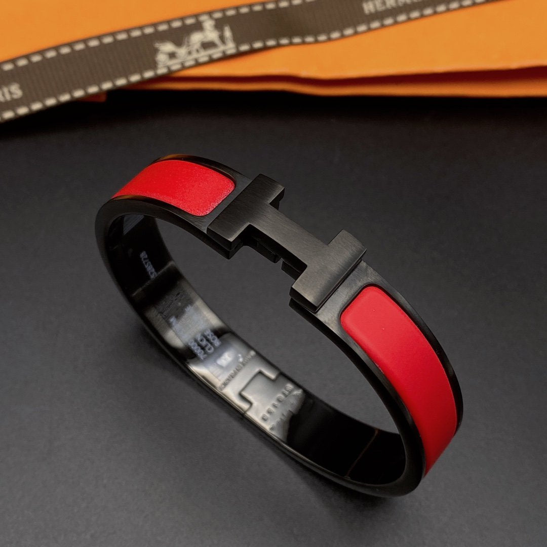 [vivabelle]CLIC HM SO BLACK RED BRACELET