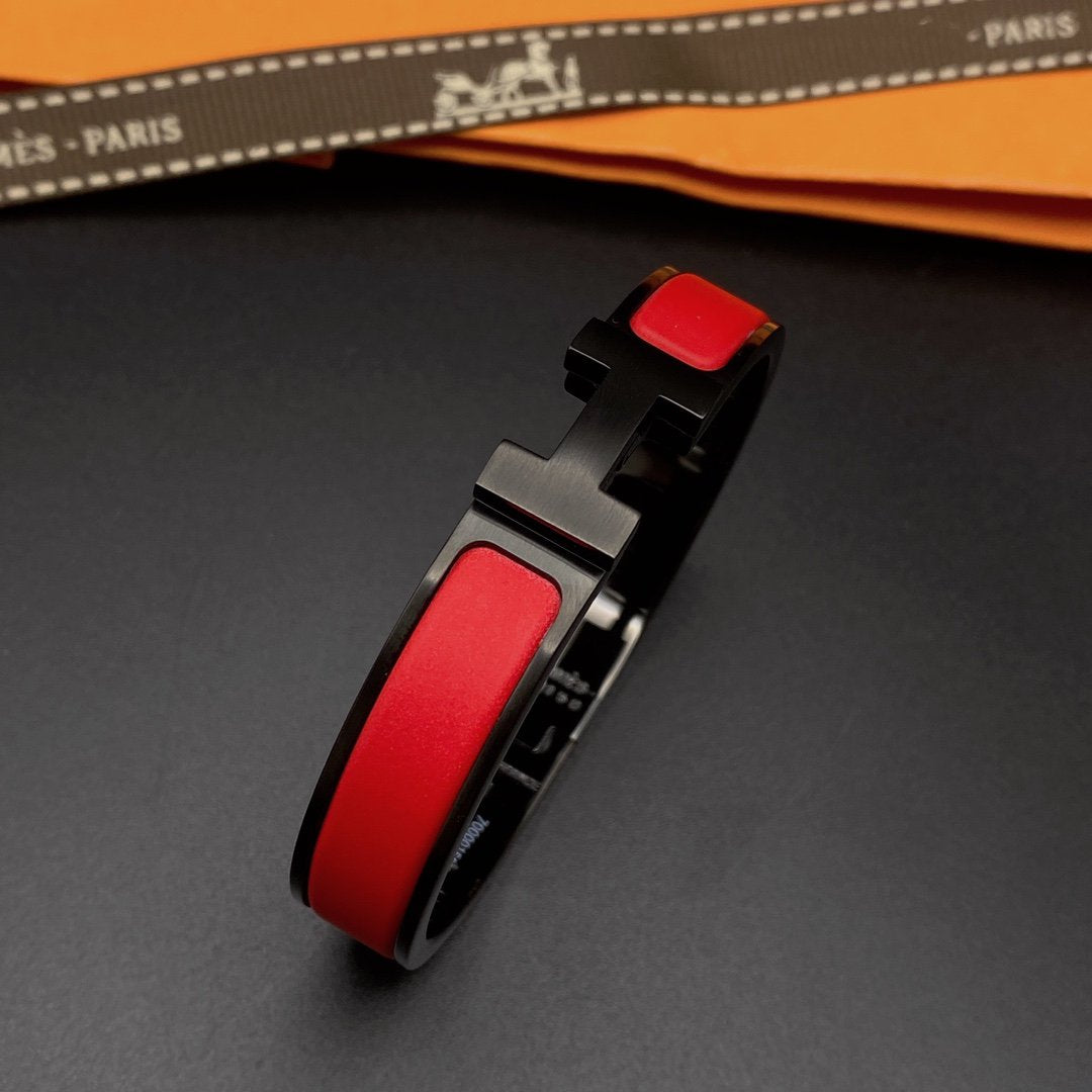 [vivabelle]CLIC HM SO BLACK RED BRACELET