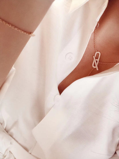 [vivabelle]HM FIRE PIG NOSE NECKLACE TRENDY STREET