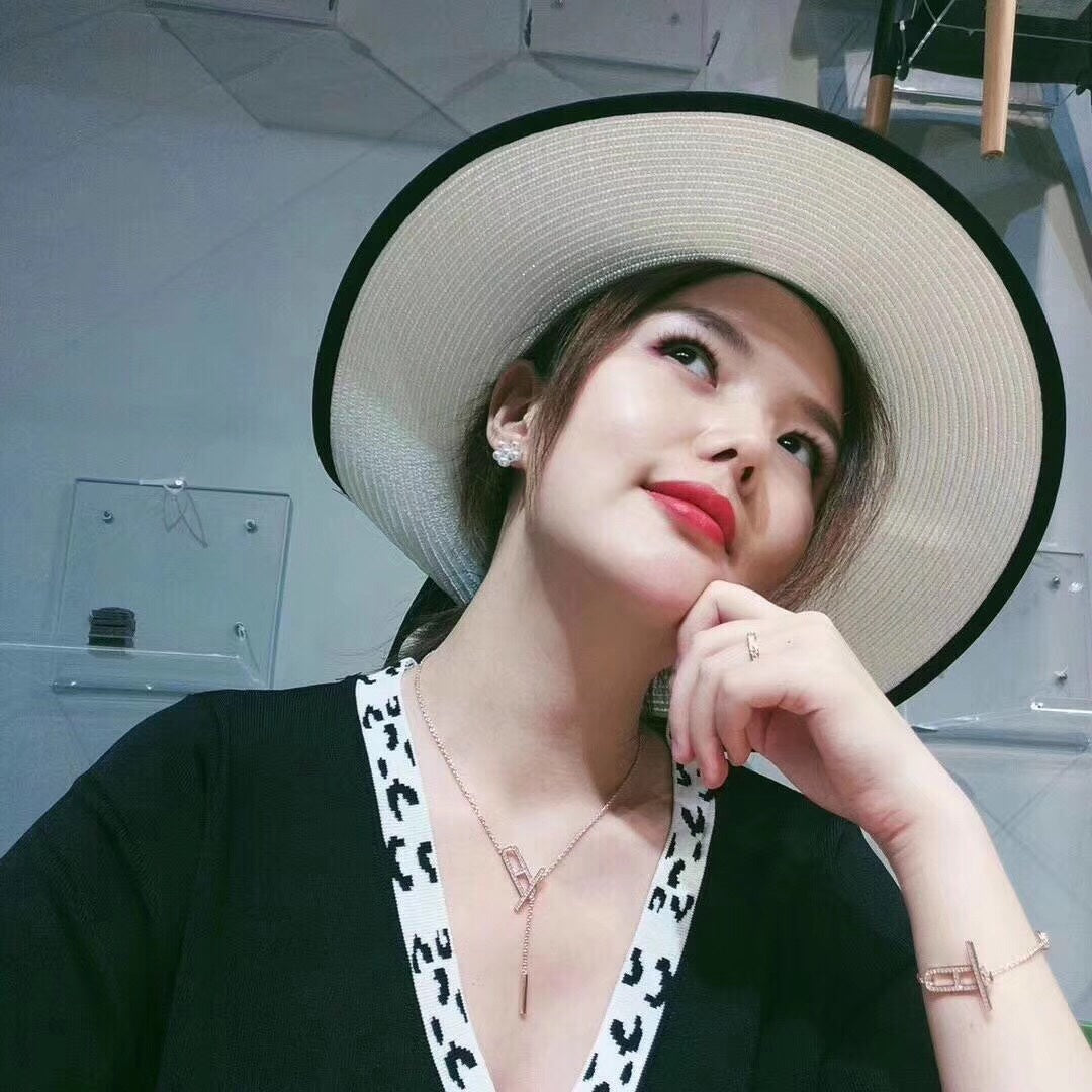 [vivabelle]HM NECKLACE PLATINUM ROSE GOLD DIAMOND