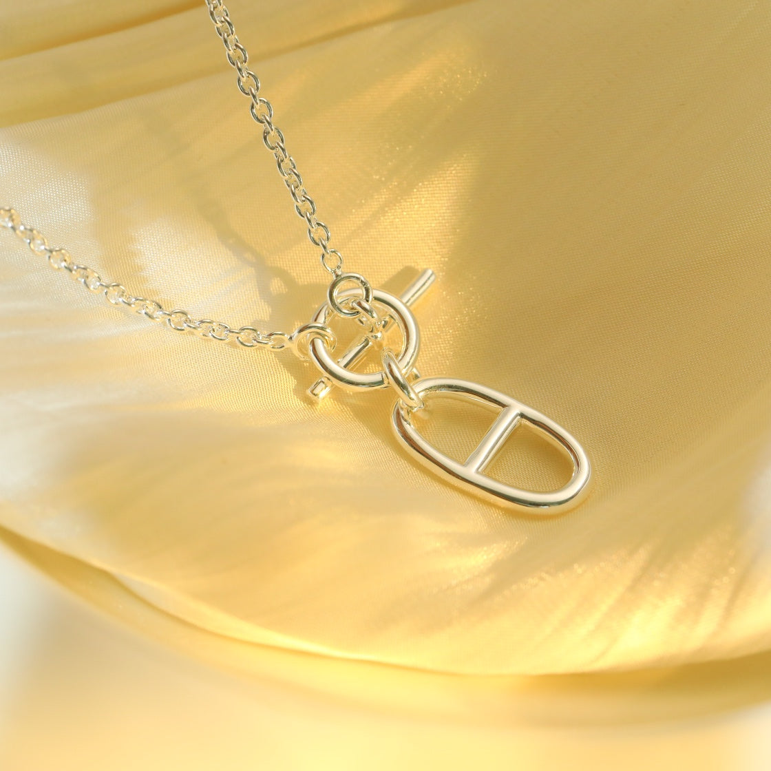 [vivabelle]HM CHAINE D'ANCRE PENDANT NECKLACE STERLING SILVER