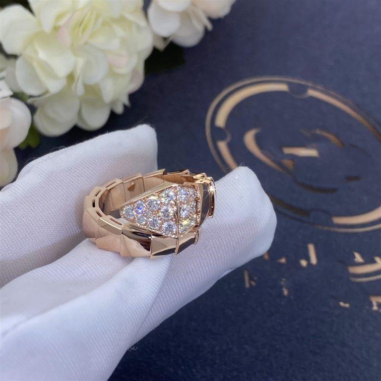[vivabelle]SERPENTI RING PINK GOLD DIAMOND