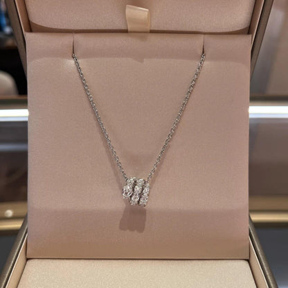 [vivabelle]SERPENTI  NECKLACE DOUBLE RING DIAMOND