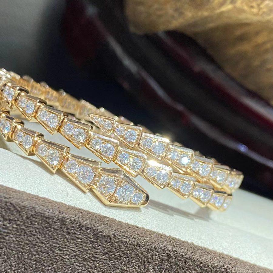 [vivabelle]SERPENTI BRACELET GOLD DIAMOND DOUBLE ROW