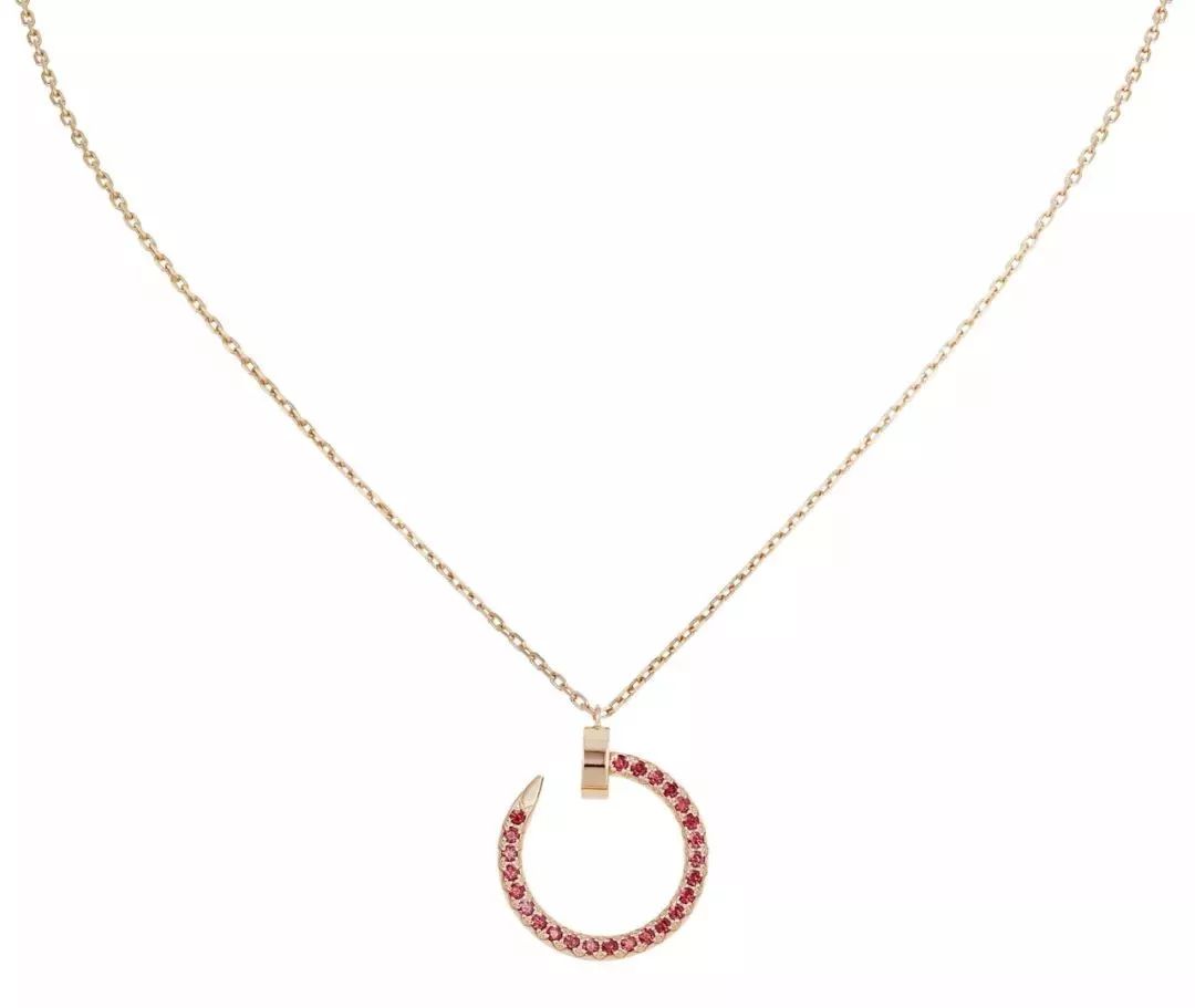 [vivabelle]JUSTE NECKLACE GOLD RED DIAMONDS