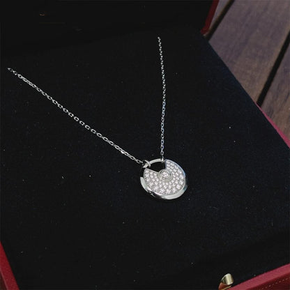 [vivabelle]AMULETTE SILVER FULL DIAMOND NECKLACE