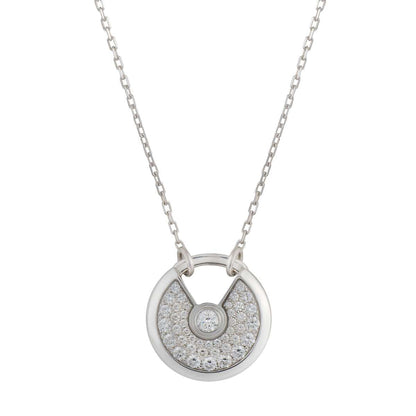 [vivabelle]AMULETTE SILVER FULL DIAMOND NECKLACE