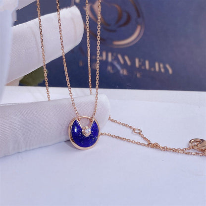 [vivabelle]AMULETTE ROSE GOLD AGATE NECKLACE