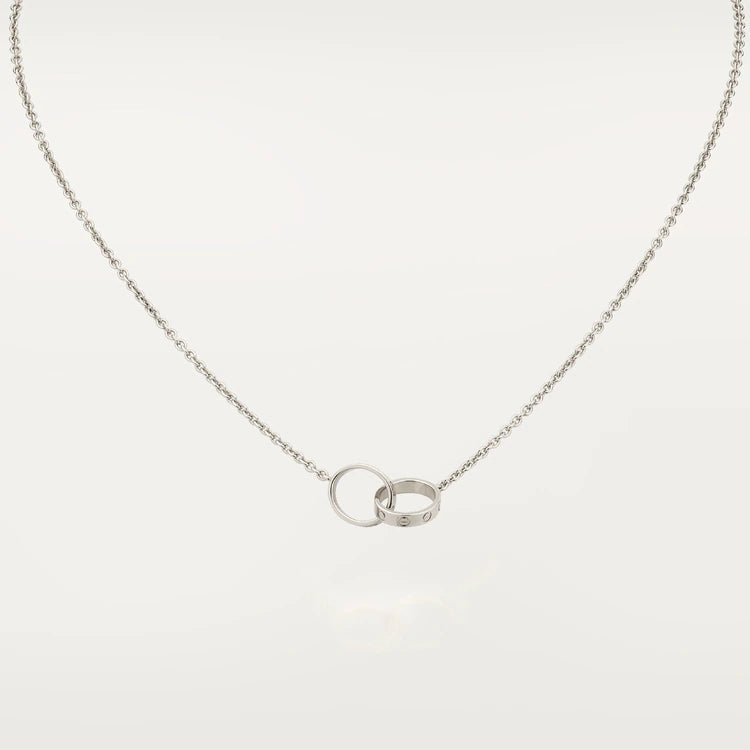 [vivabelle]LOVE NECKLACE PINK GOLD AND SILVER