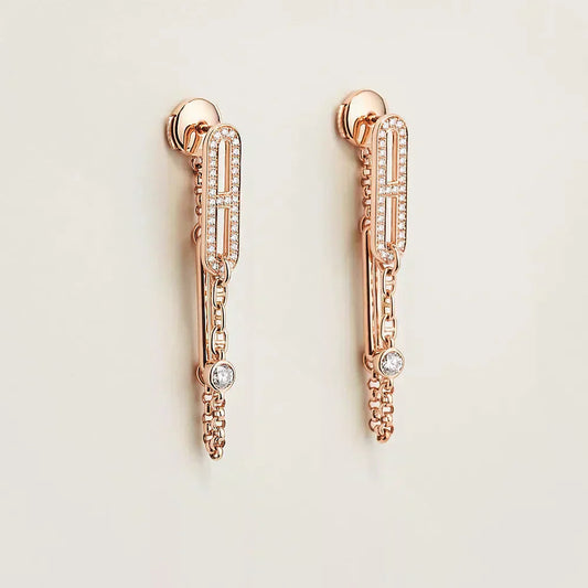 [vivabelle]CHAINE CHAOS DIAMOND DROP EARRINGS